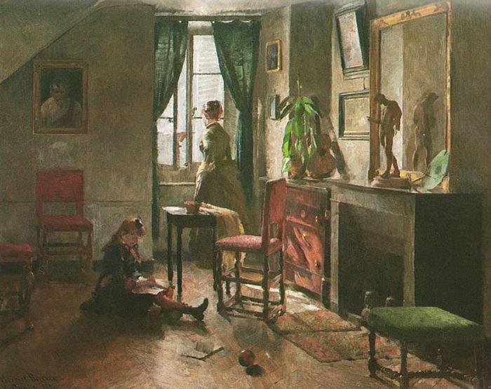 Harriet Backer Interior med figurer